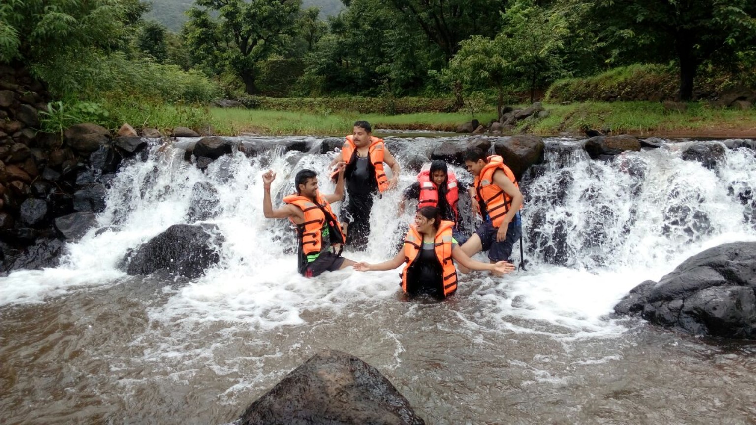 Trekking and waterfall